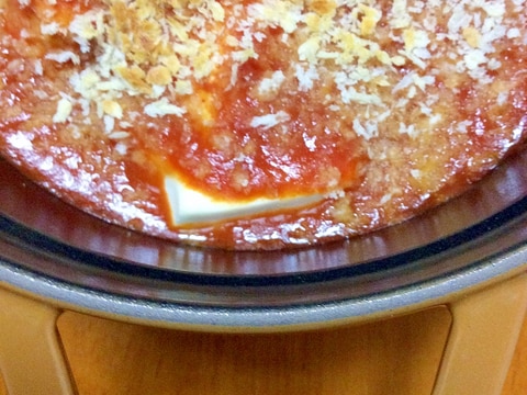 豆腐チリトマトソースチーズ焼き